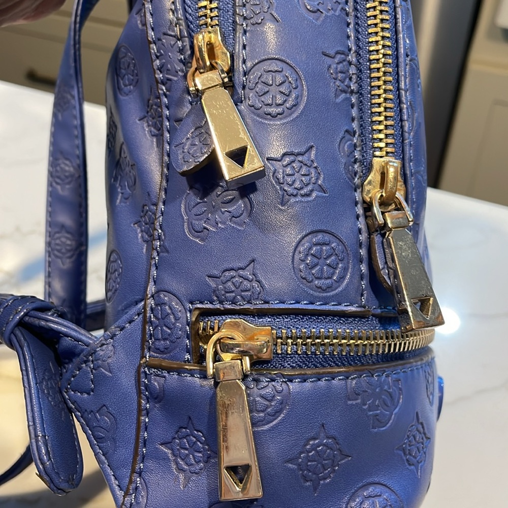 Guess Blue Backpack. Multiple Outside Zippered Po… - image 4